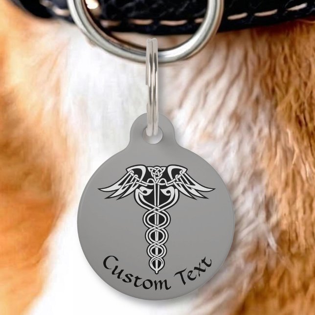 Celtic Knot Caduceus Pet ID Tag (Creator Uploaded)