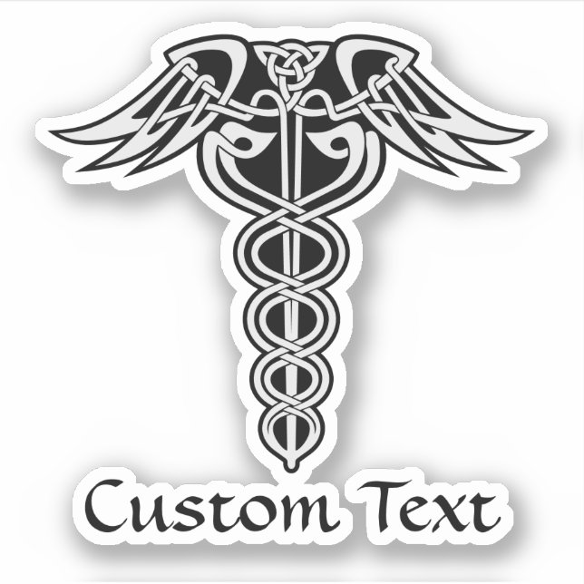 Celtic Knot Caduceus Sticker (Front)