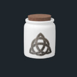 Celtic Knot Candy Jar<br><div class="desc">A Celtic Knot made of stone.</div>