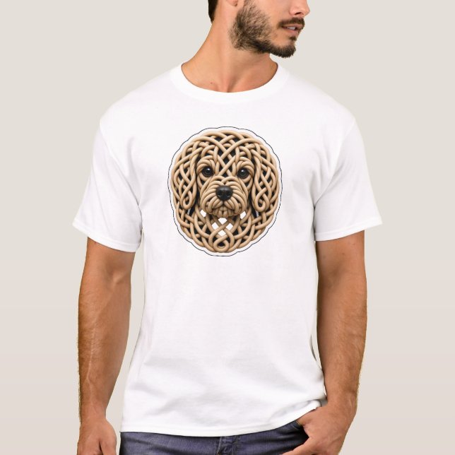 Celtic Knot Cavapoo Face T-Shirt (Front)