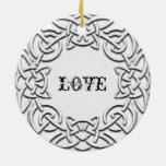 Celtic Knot Christmas &quot;love&quot; Ornament at Zazzle