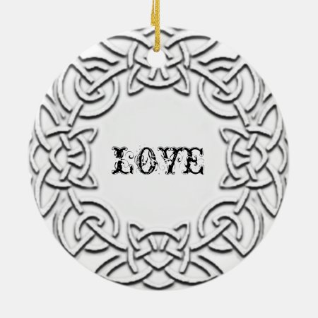Celtic Knot Christmas "love" Ornament