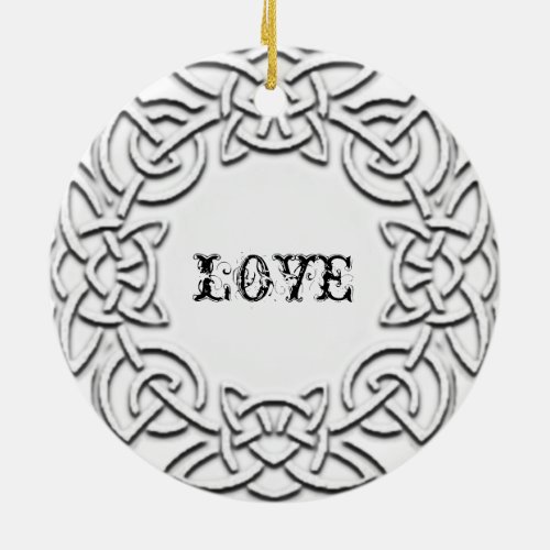 Celtic Knot Christmas Love Ornament