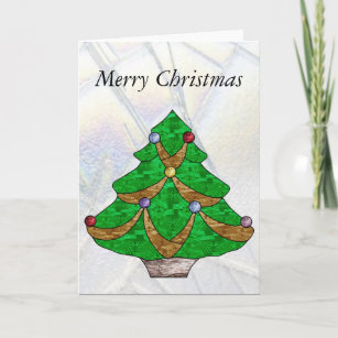 Celtic Knot Christmas Tree In Stained Glass Holiday Card Celtic Knot Christmas Tree In Stained Glass Holiday Card