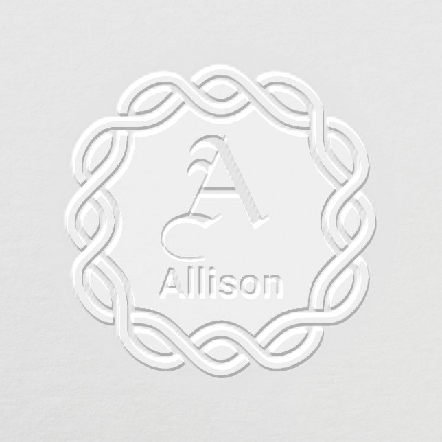 Celtic Knot Circle with Monogram and Name Embosser (Design)