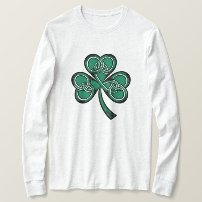 Celtic Knot & Clover Fusion T-Shirt (Design Front)