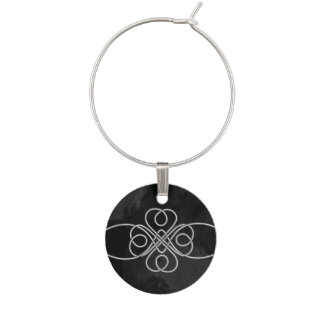 Celtic Knot Clover Wine Charms