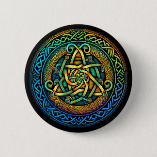 Celtic Knot Colorful Knotwork Button