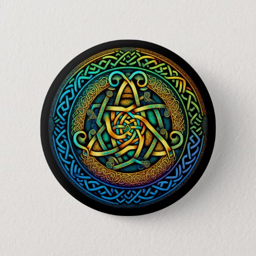 Celtic Knot Colorful Knotwork Button