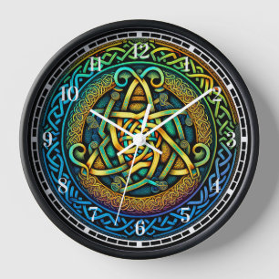 Celtic Knot Colorful Knotwork Clock
