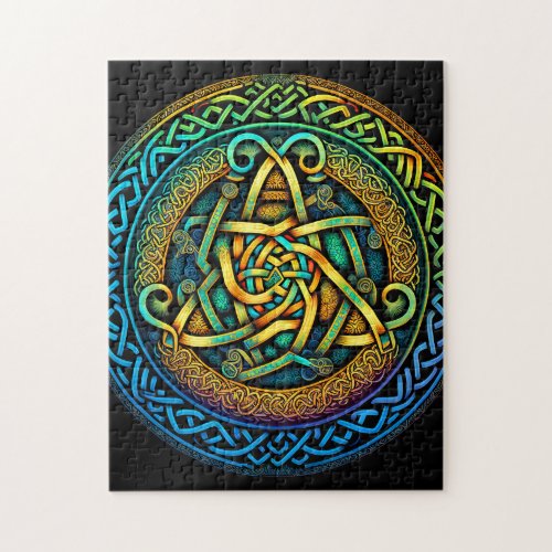 Celtic Knot Colorful Knotwork Jigsaw Puzzle