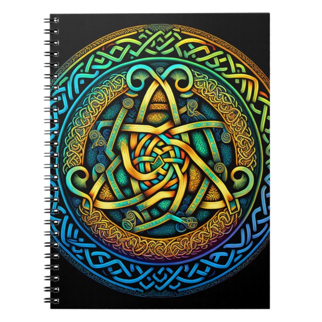 Celtic Knot Colorful Knotwork Notebook (Front)