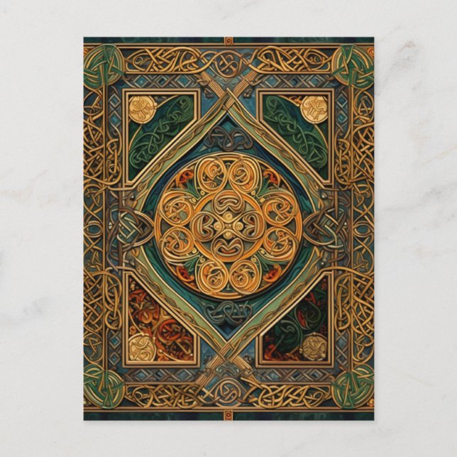 Celtic Knot Colorful Knotwork Postcard (Front)