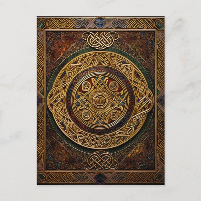Celtic Knot Colorful Knotwork Postcard (Front)