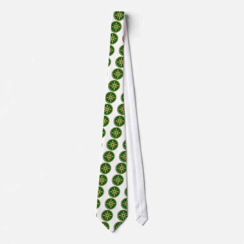 Celtic Knot Compass on Green Neck Tie