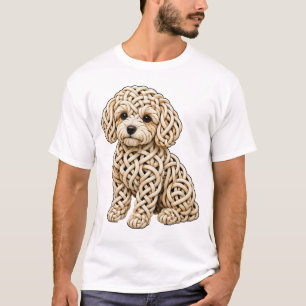 Celtic Knot Cream Maltipoo Dog Art T-Shirt