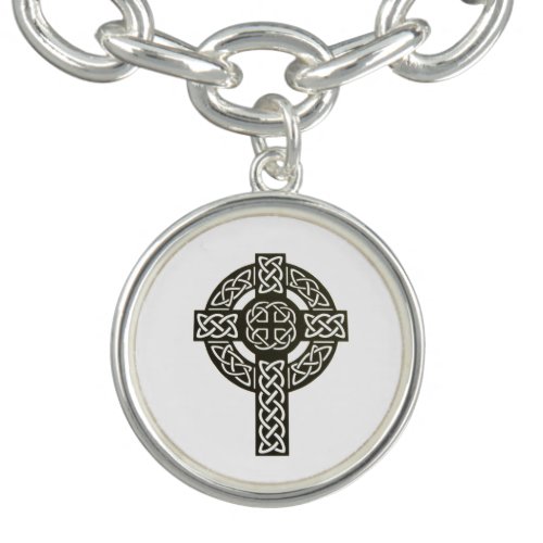 Celtic Knot Cross Charm Bracelet