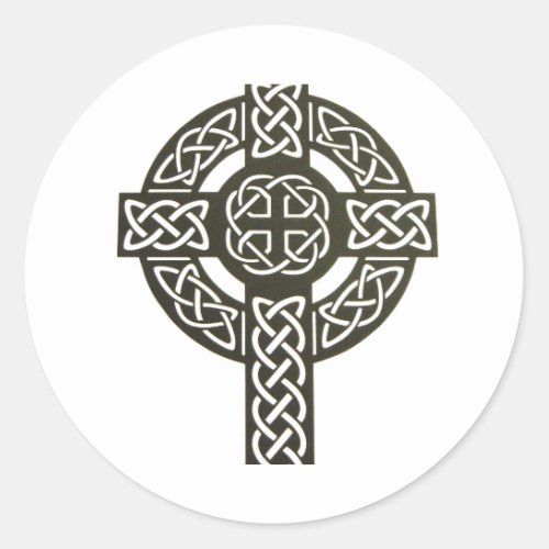 Celtic Knot Cross Classic Round Sticker
