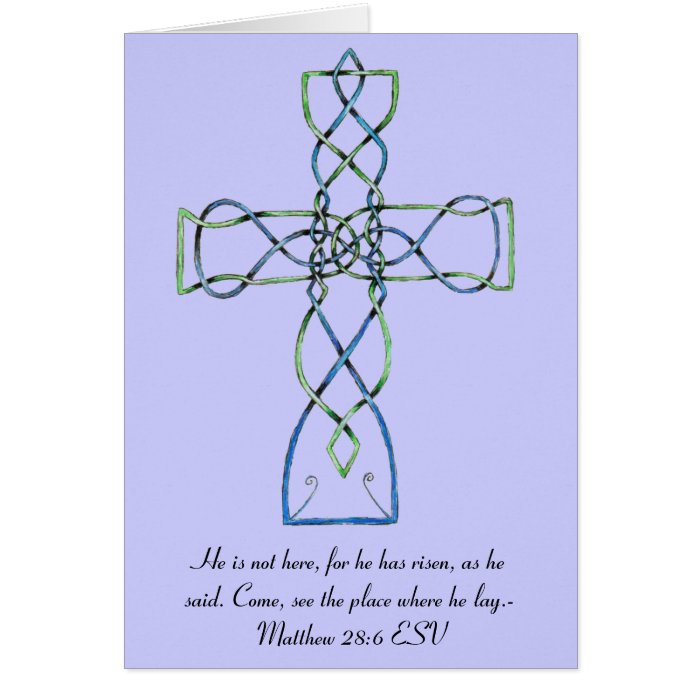 Celtic Knot Cross Easter Card
