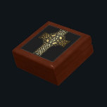 Celtic Knot Cross in Gold and Black Jewelry Box<br><div class="desc">Celtic knot cross in gold and black embellishment.  frontiernow.com</div>