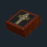 Celtic Knot Cross in Gold and Black Jewelry Box<br><div class="desc">Celtic knot cross in gold and black embellishment.  frontiernow.com</div>