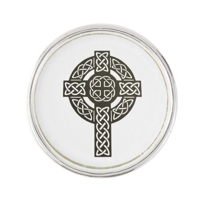 Celtic Knot Cross Lapel Pin (Front)