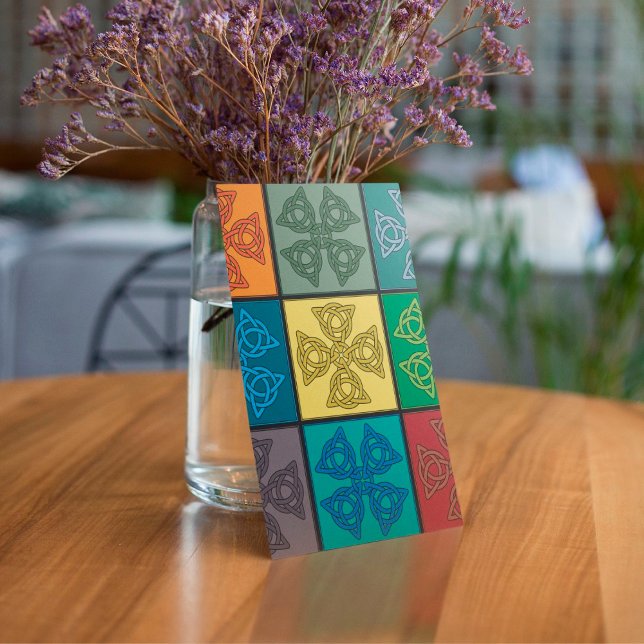 Celtic Knot Cross Pattern Pop Art Invitation (Creator Uploaded)