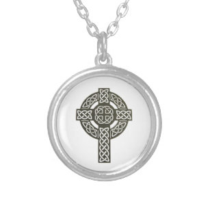 Celtic Knot Cross  Silver Plated Necklace