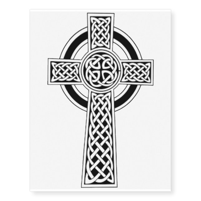 Celtic Knot Cross Tattoo (Temporary) (Front)