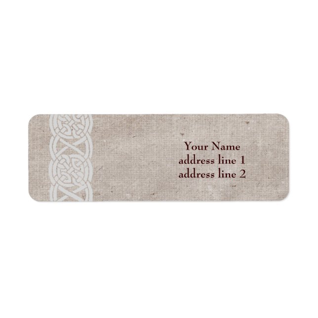 Celtic knot decorative border label (Front)