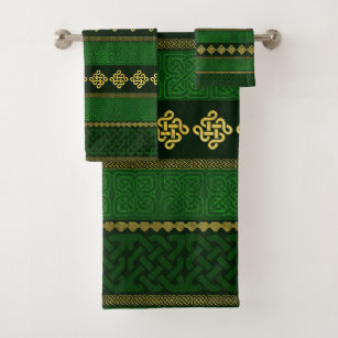 Green Decorative Gold Bath Towels Zazzle