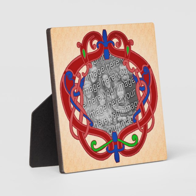 Celtic Knot Design Create Your Own Photo  Plaque (Front)