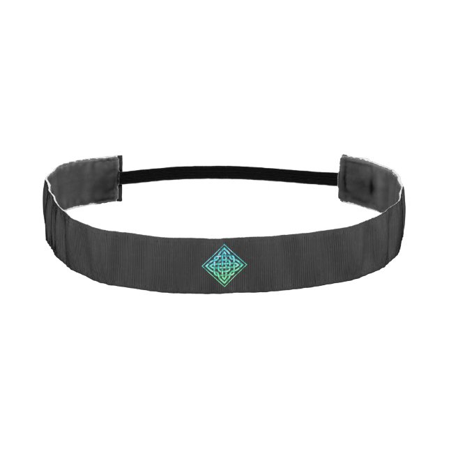 Celtic Knot - Diamond Blue Green Athletic Headband (Front)