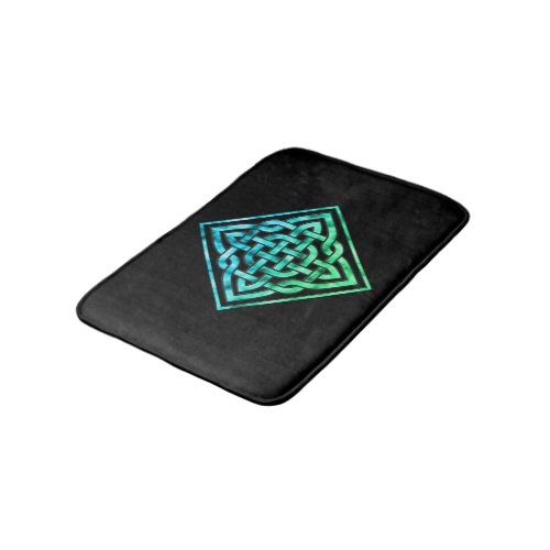 Celtic Knot _ Diamond Blue Green Bath Mat