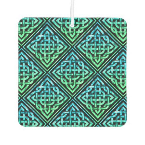 Celtic Knot _ Diamond Blue Green Car Air Freshener