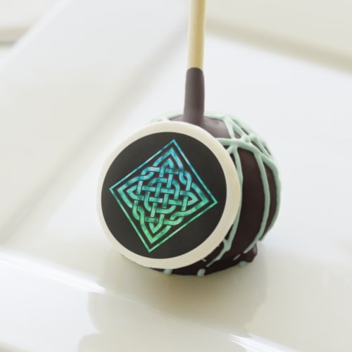 Celtic Knot _ Diamond Blue Green Design Cake Pops