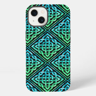 Celtic Knot - Diamond Blue Green iPhone 13 Case