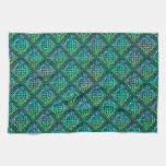 Celtic Knot - Diamond Blue Green Kitchen Towel at Zazzle