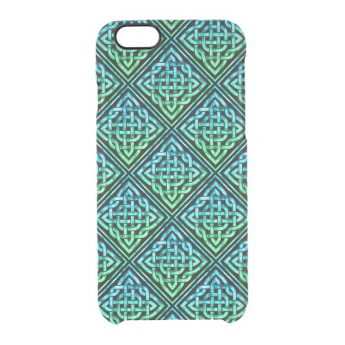 Celtic Knot _ Diamond Blue Green Clear iPhone 66S Case