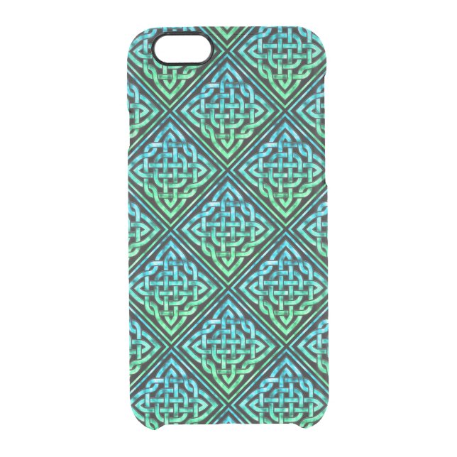 Celtic Knot - Diamond Blue Green Uncommon iPhone Case (Back)