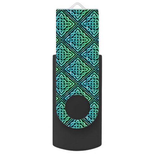 Celtic Knot _ Diamond Blue Green USB Flash Drive