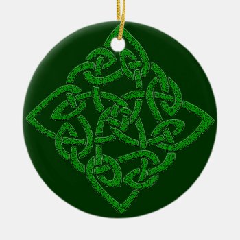 Celtic Knot - Diamond Ceramic Ornament by Pot_of_Gold at Zazzle