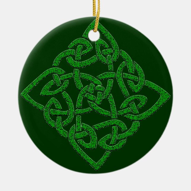 Celtic Knot - Diamond Ceramic Ornament (Front)