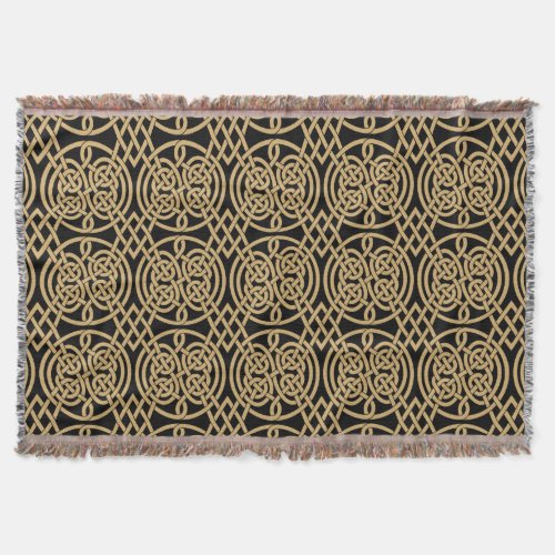 Celtic Knot Durrow Pattern Throw Blanket