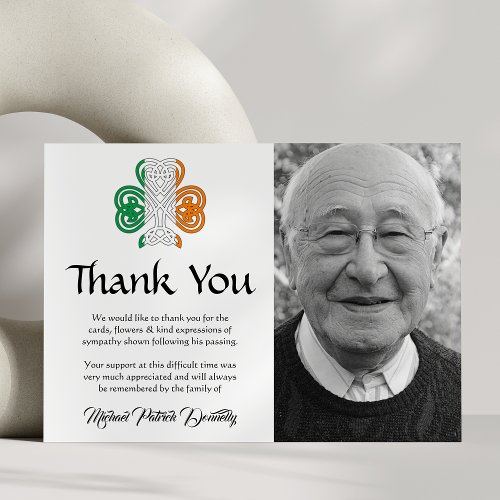 Celtic Knot Funeral Memorial Thank You Card