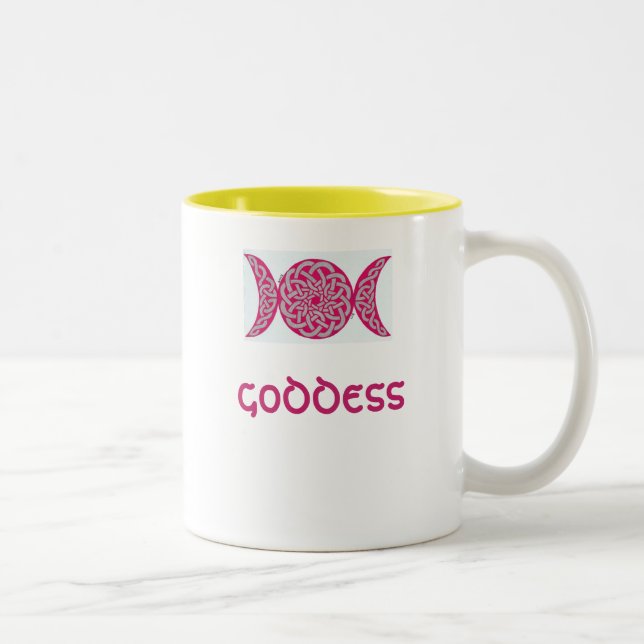 Celtic knot goddess mug (pink) (Right)