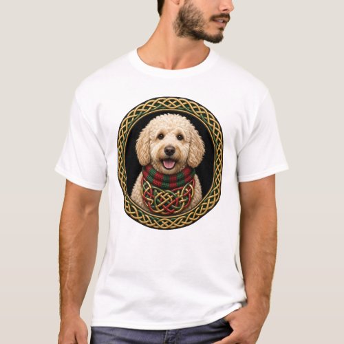 Celtic Knot Goldendoodle Christmas Scarf