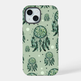 Celtic knot green dreamcatcher iPhone 15 case