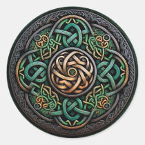Celtic Knot Green Gold Knotwork