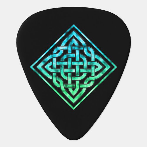 Celtic Knot Guitar Pick Blue Green Design Guitar Pick